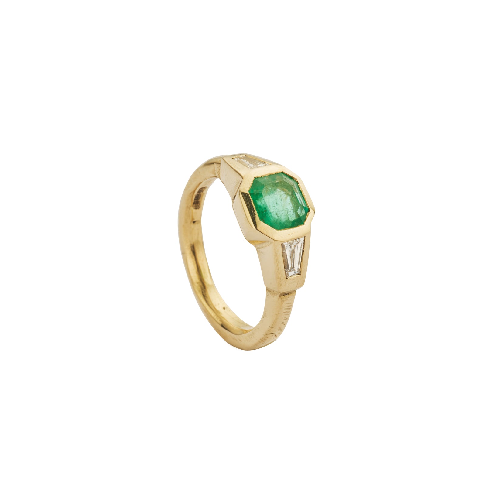 MEILIN Gold Emerald & Diamond Ring