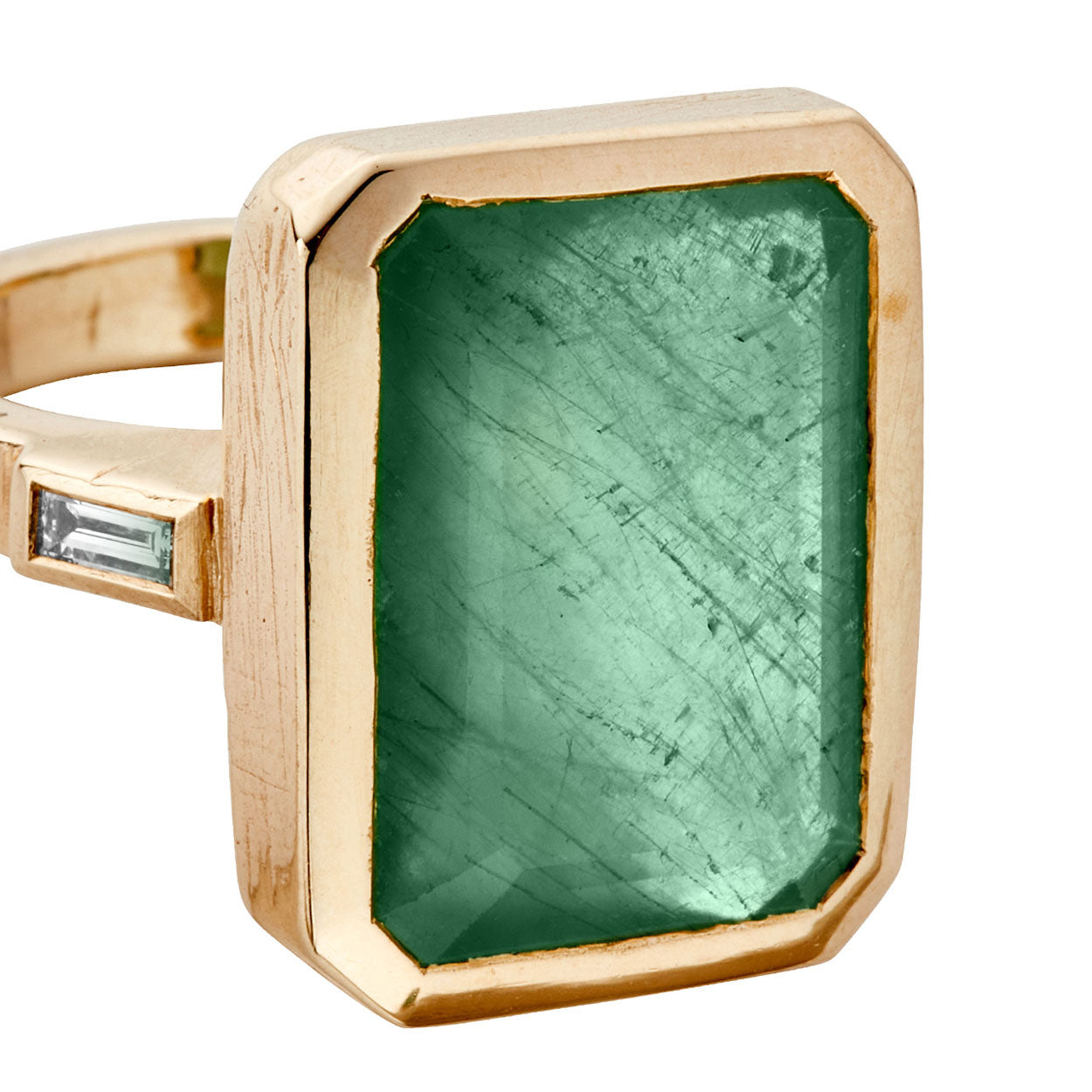 MESA Gold Emerald & Diamond Ring
