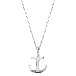 Silver Midi Anchor Necklace