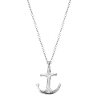 Silver Midi Anchor Necklace