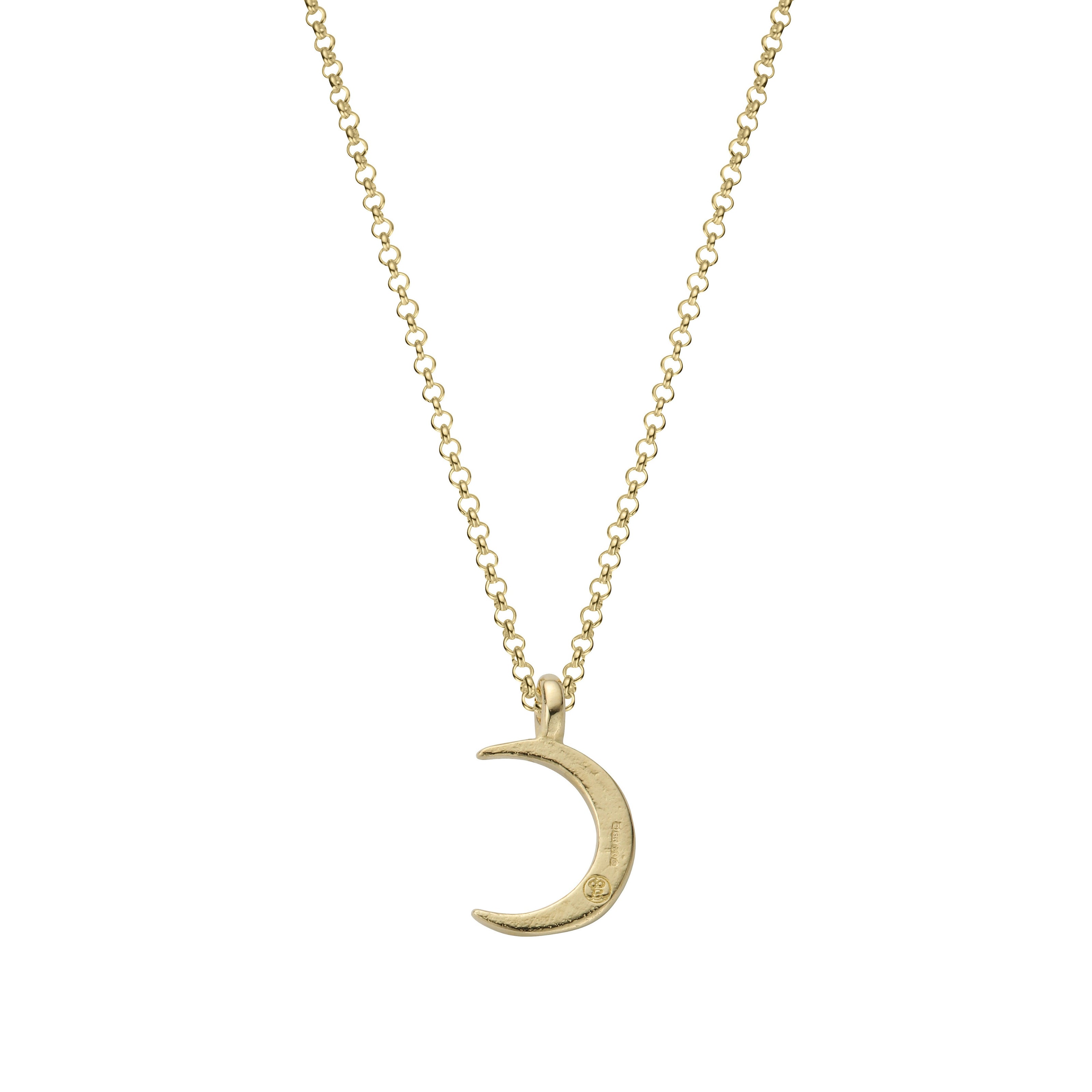 Gold Medium Crescent Moon Necklace