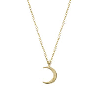 Gold Medium Crescent Moon Necklace