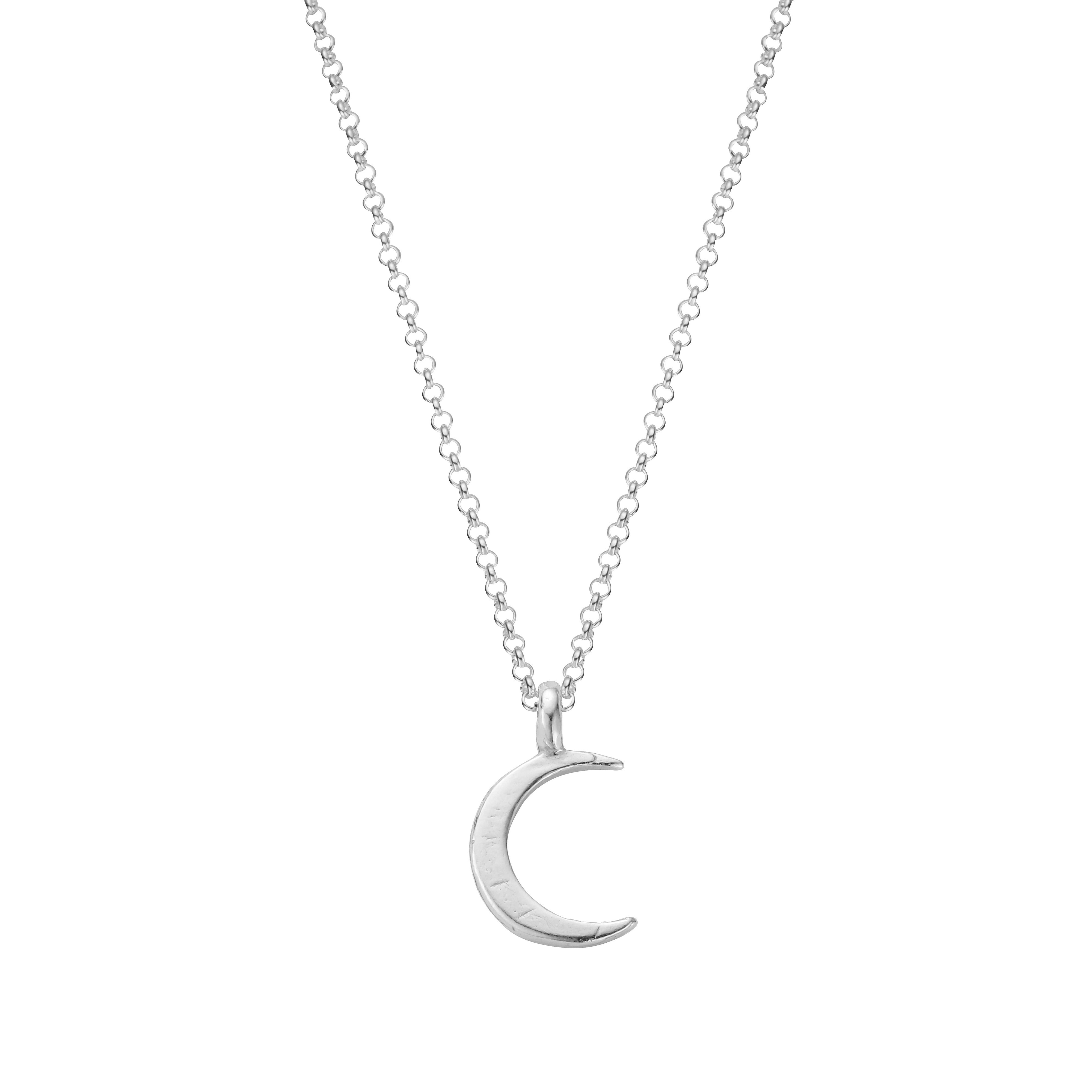 Silver half sale moon necklace