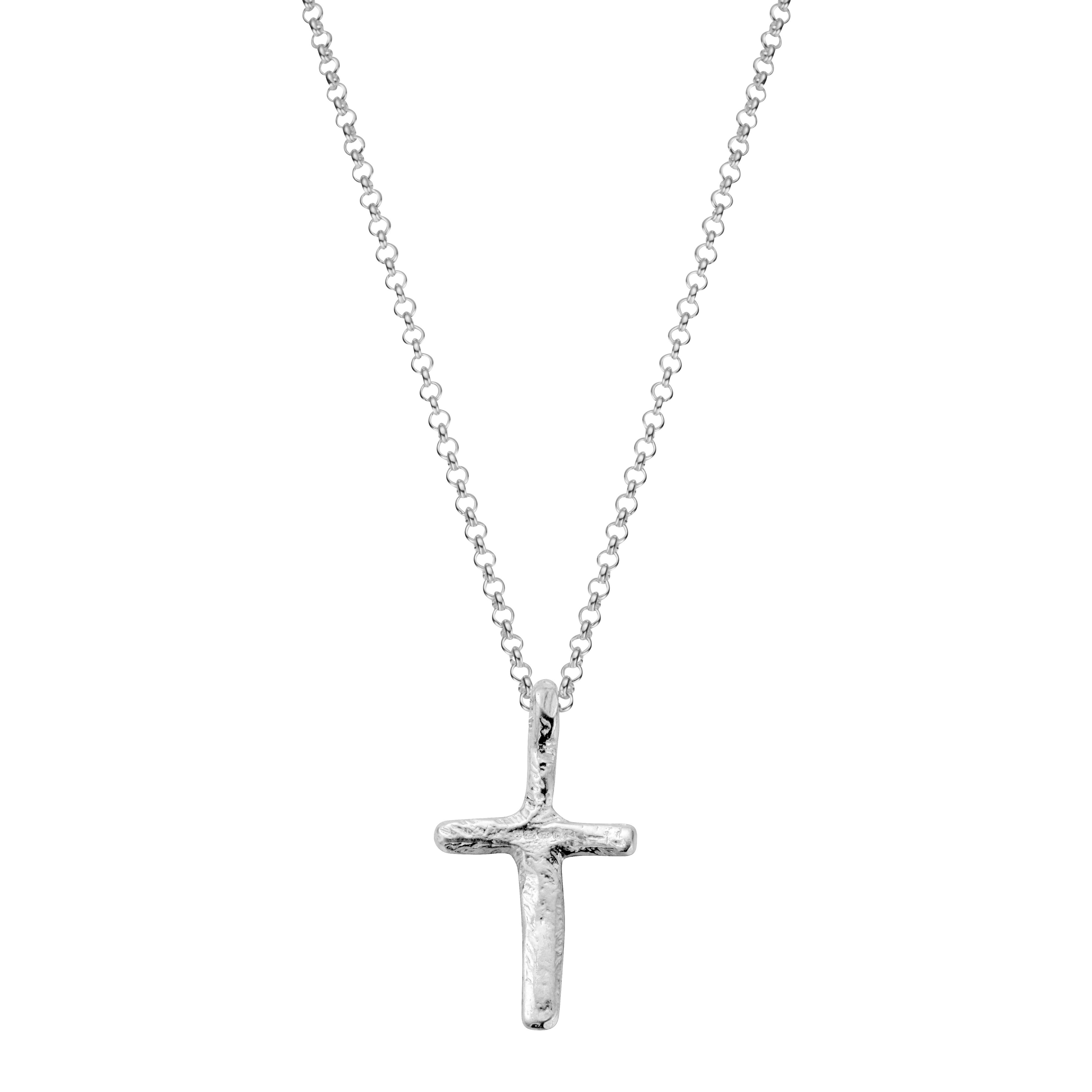 Silver Medium Cross Necklace – Daniella Draper