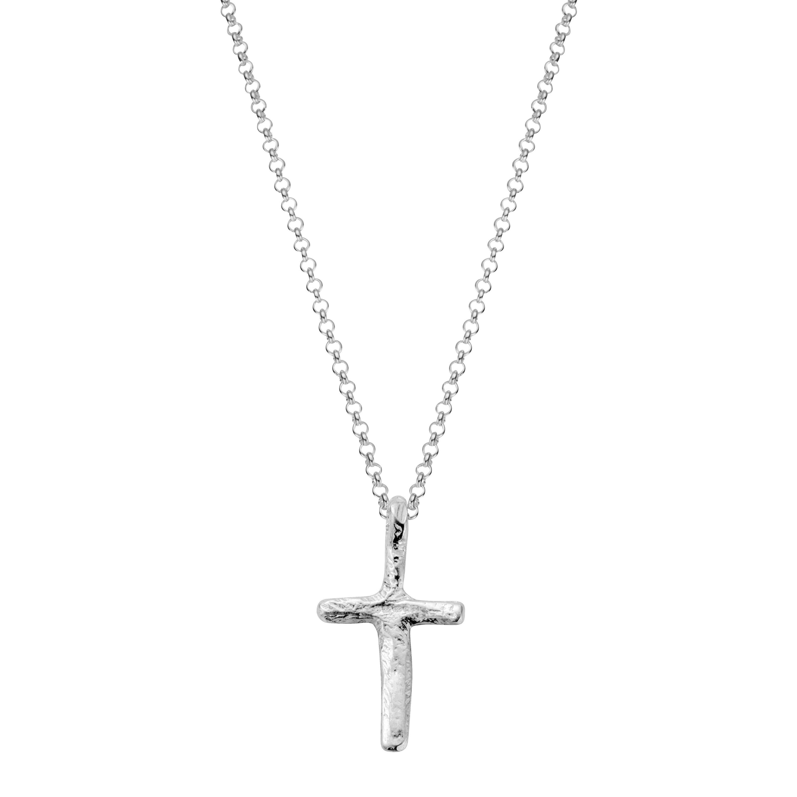 Silver Medium Cross Necklace