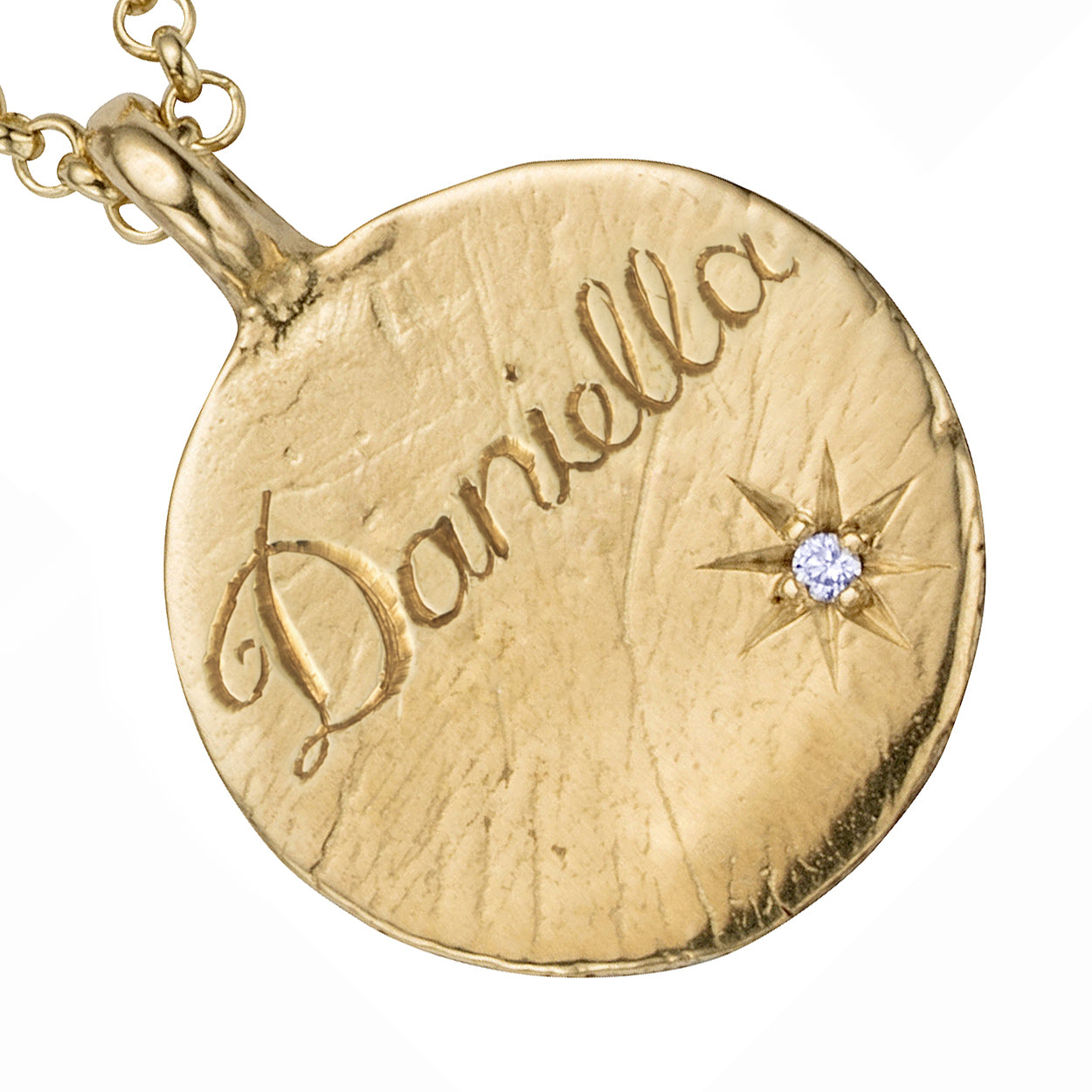 Gold Diamond Midnight Moon Necklace