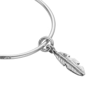 Silver Medium Feather Bangle