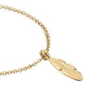 Gold Medium Feather Chain Bracelet