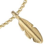 Gold Medium Feather Chain Bracelet