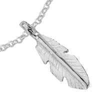 Silver Medium Feather Chain Bracelet