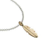 Silver & Gold Medium Feather Chain Bracelet