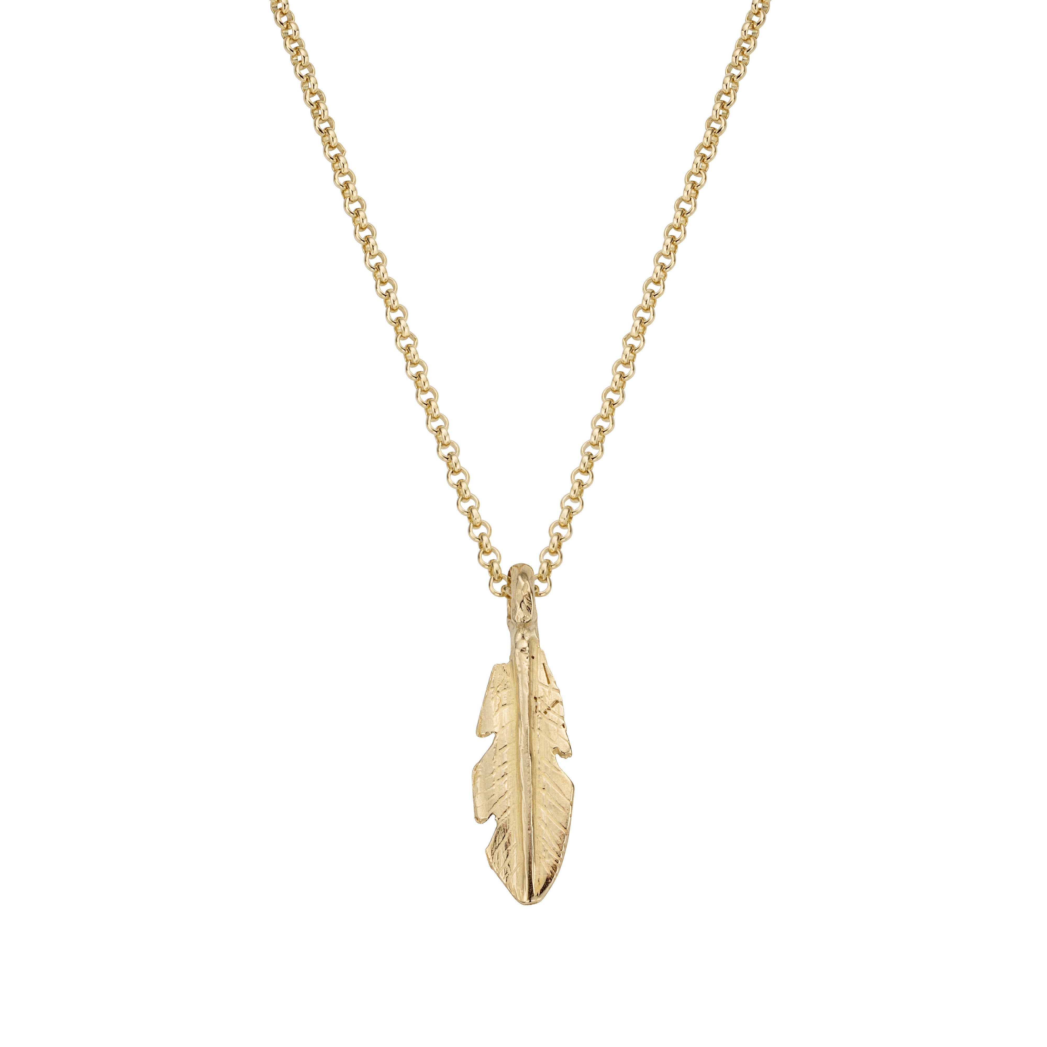 9ct gold deals feather necklace