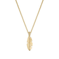 Gold Medium Feather Necklace