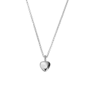 Silver Midi Grateful Heart Necklace