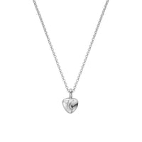 Silver Midi Grateful Heart Necklace