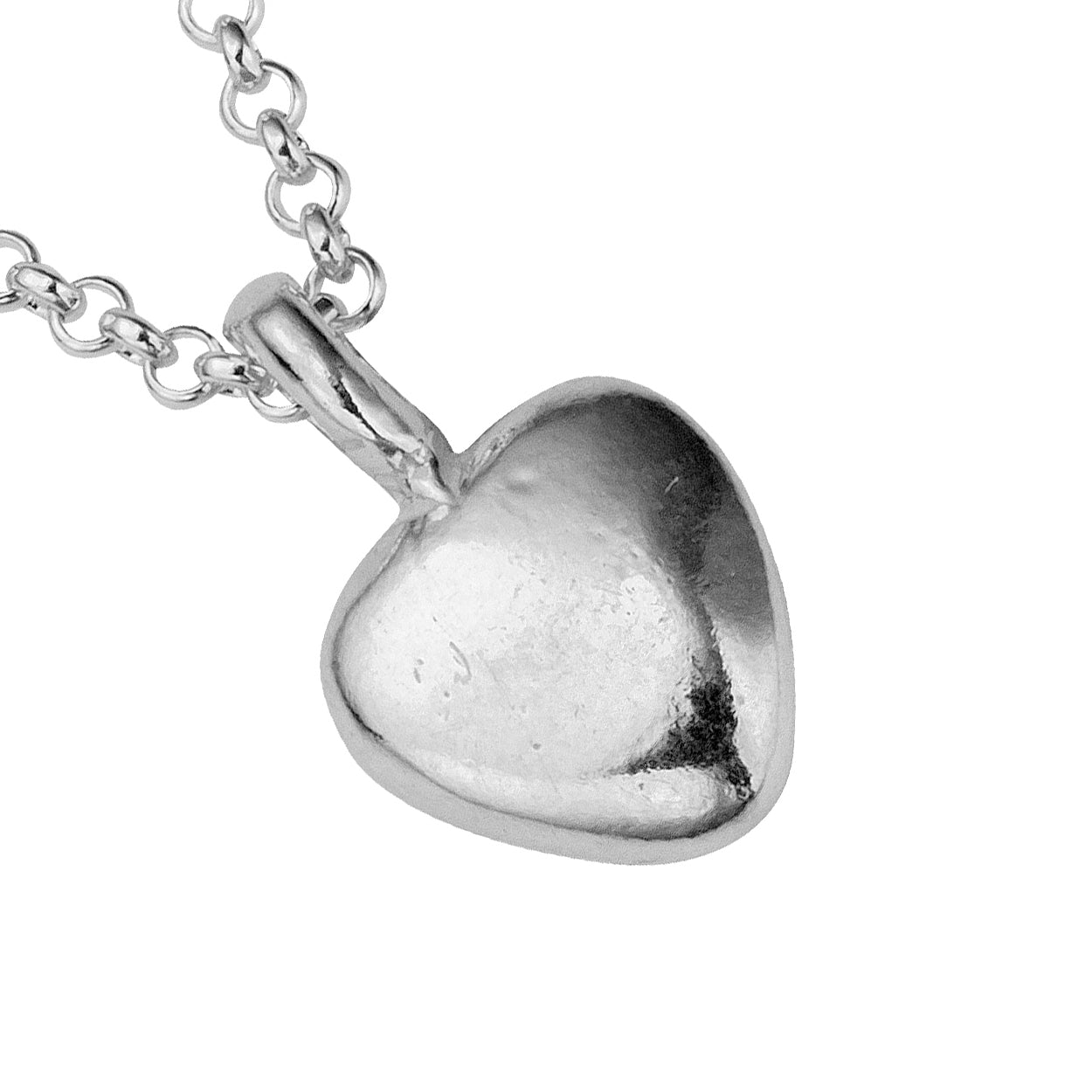 Silver Midi Grateful Heart Necklace
