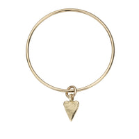 Gold Medium Heart Bangle