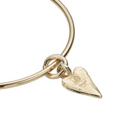 Gold Medium Heart Bangle