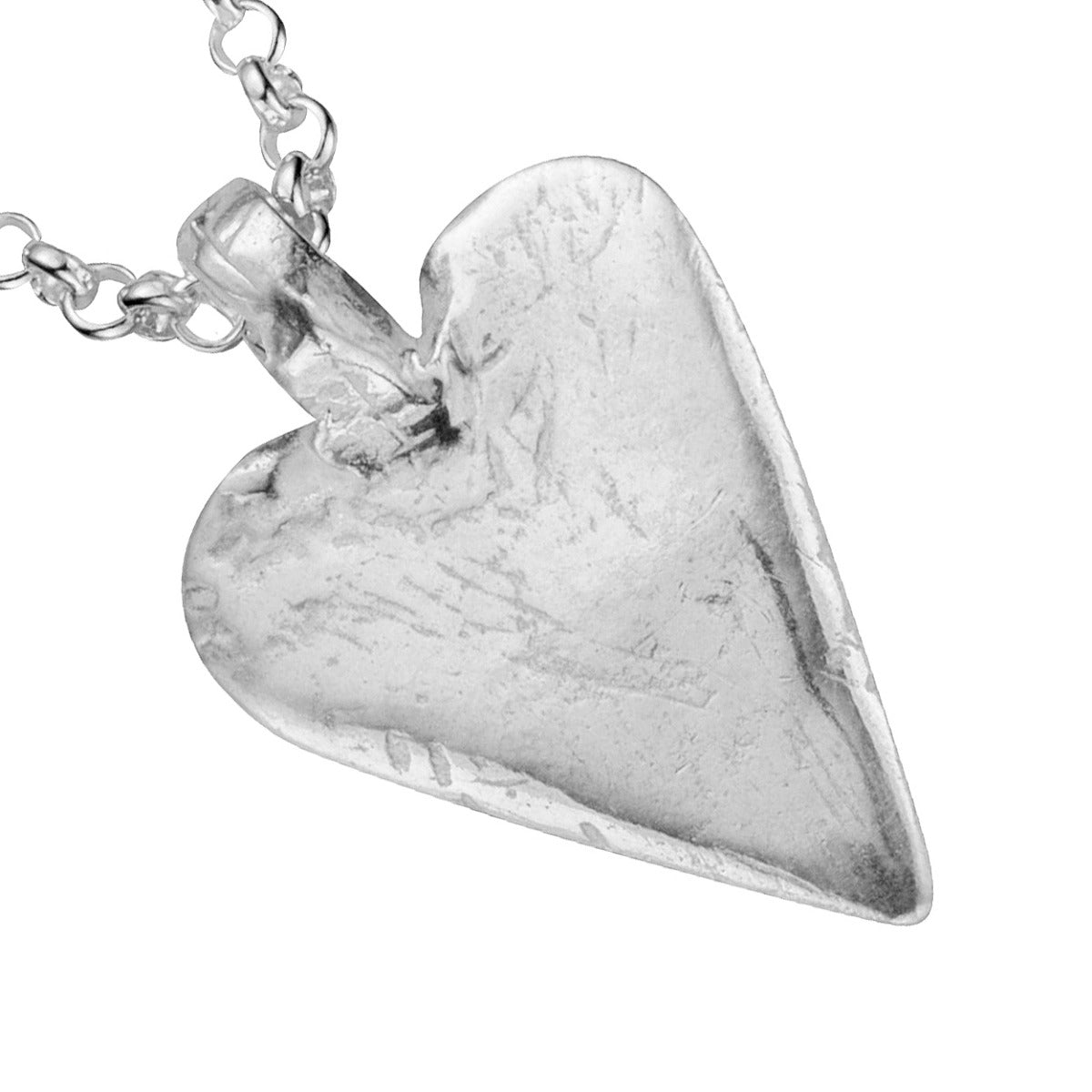 Silver Midi Heart Necklace