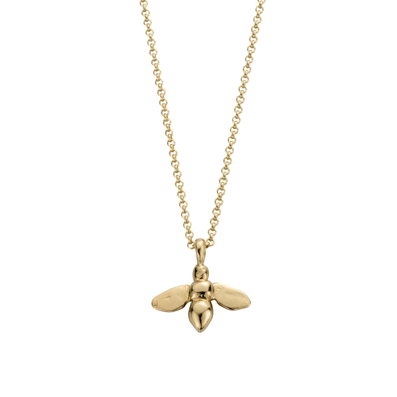 Gold Large Honey Bee Necklace