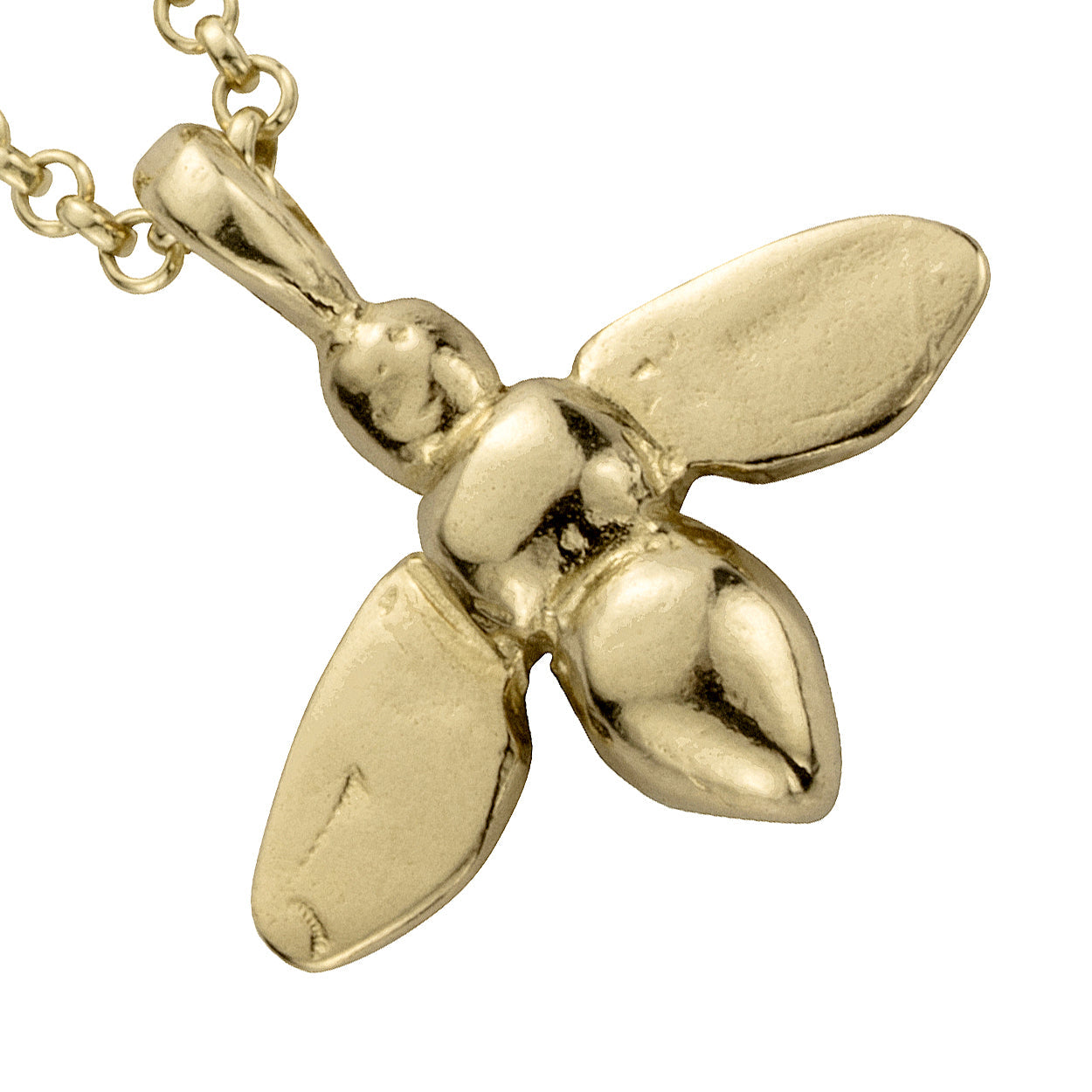 Gold Large Honey Bee Necklace