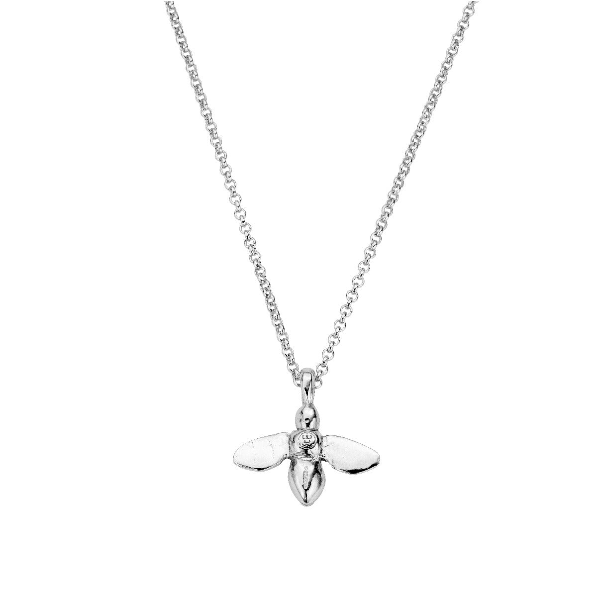 Silver Large Honey Bee Necklace