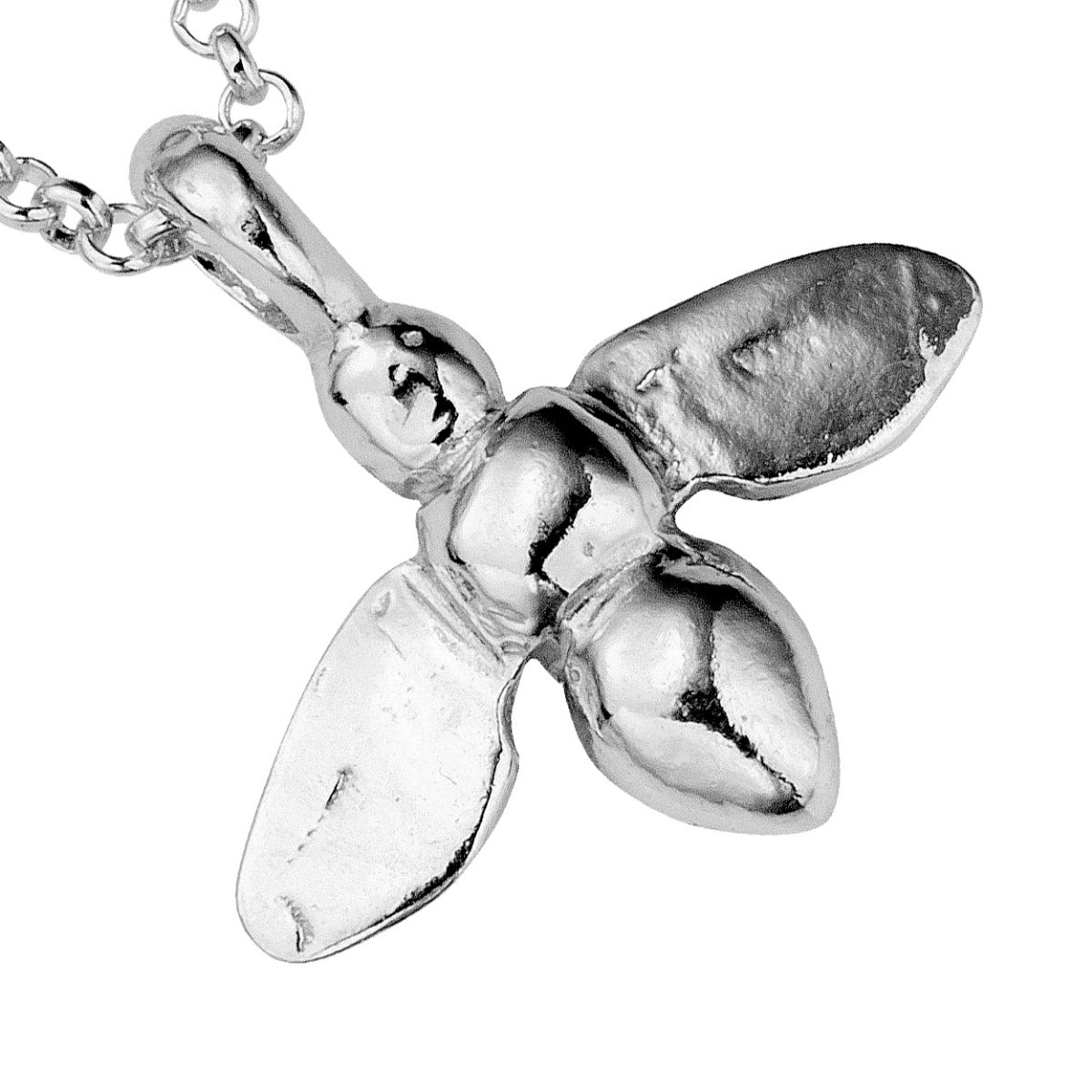 Silver Large Honey Bee Necklace