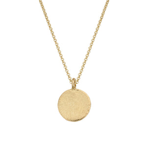 Gold Large Moon Necklace