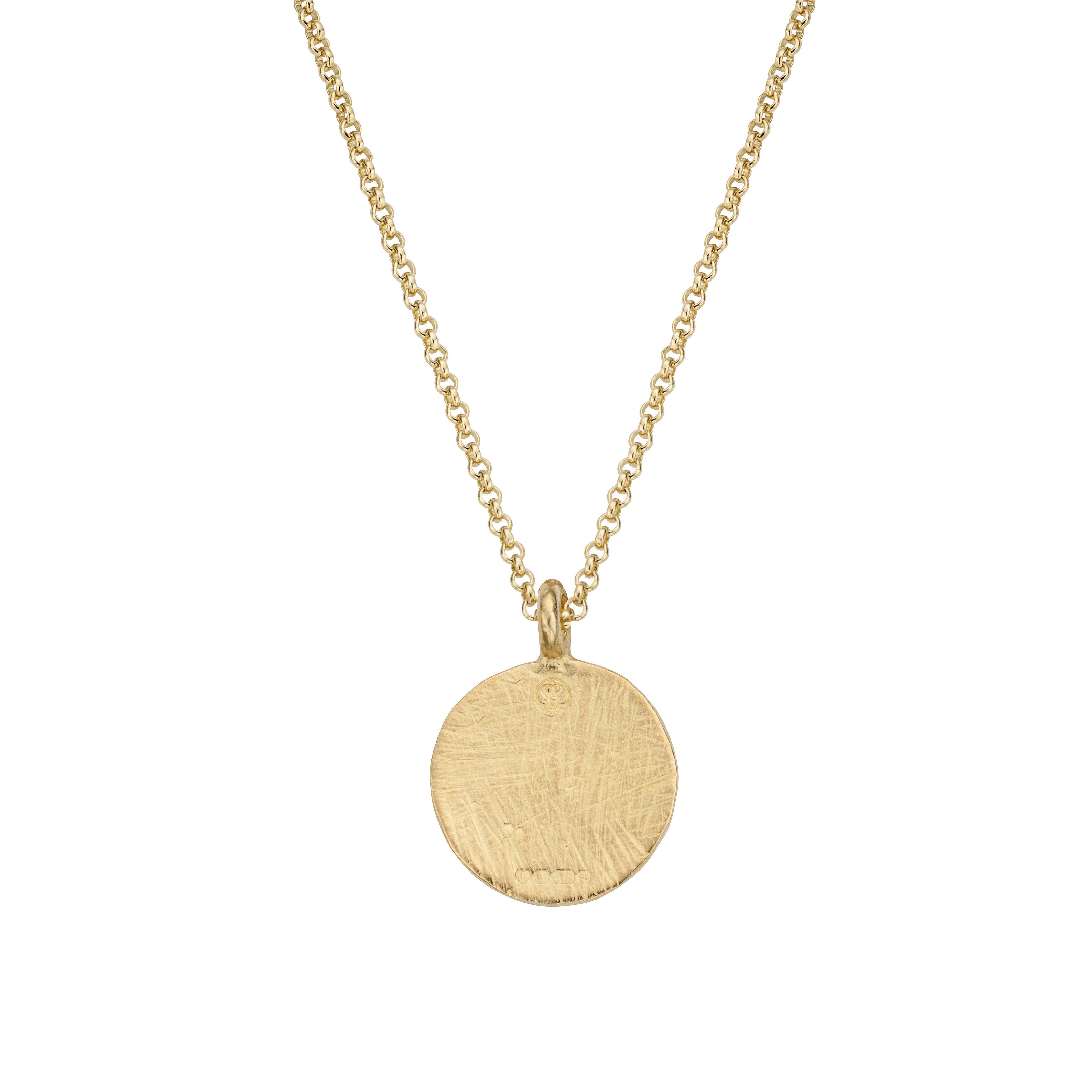 Gold Large Moon Necklace