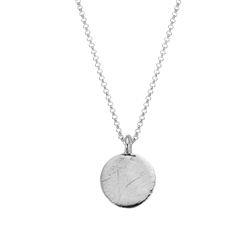 Silver Large Moon Necklace