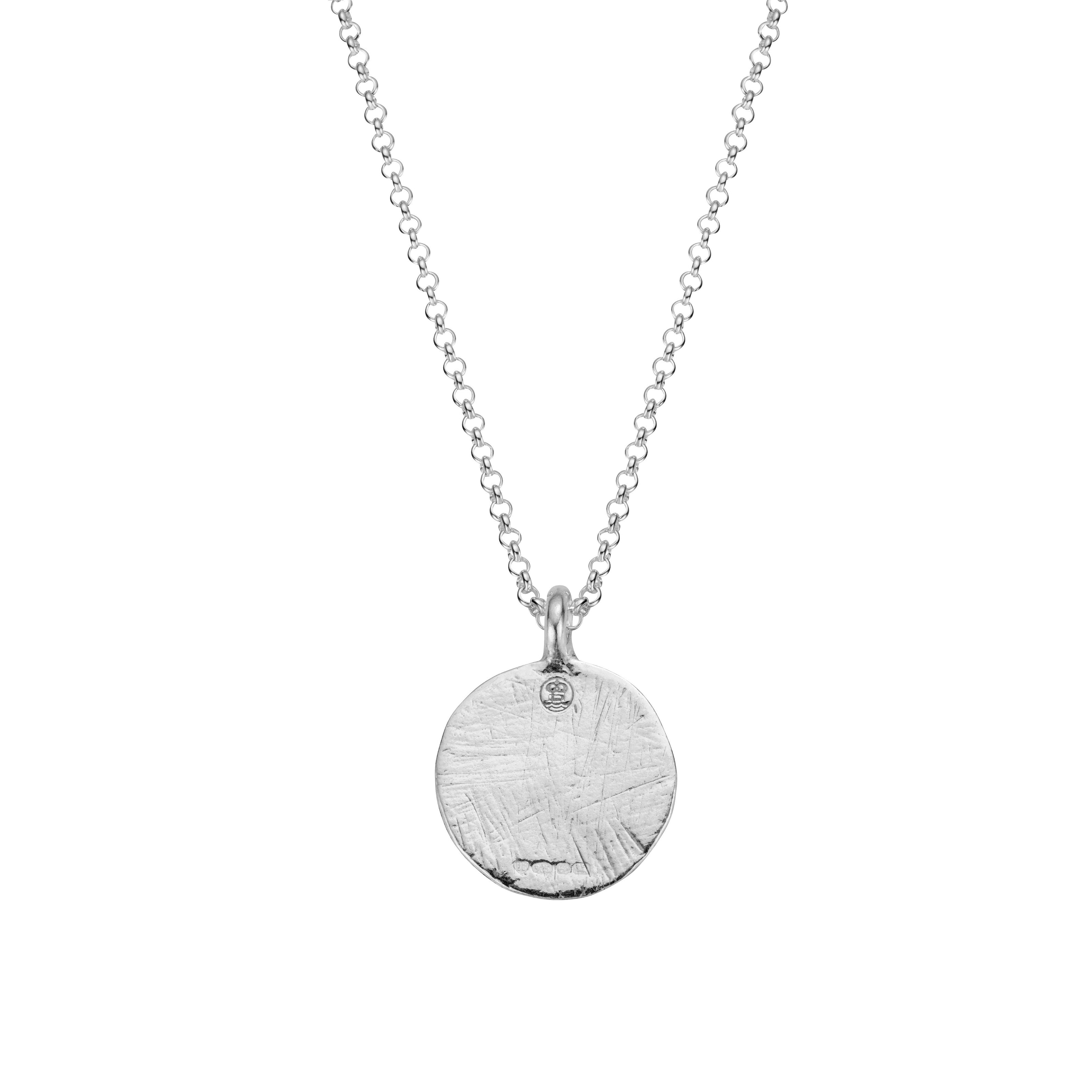 Silver Large Moon Necklace