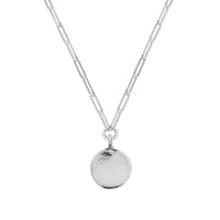 Silver Large Moon Trace Chain Necklace