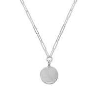 Silver Large Moon Trace Chain Necklace