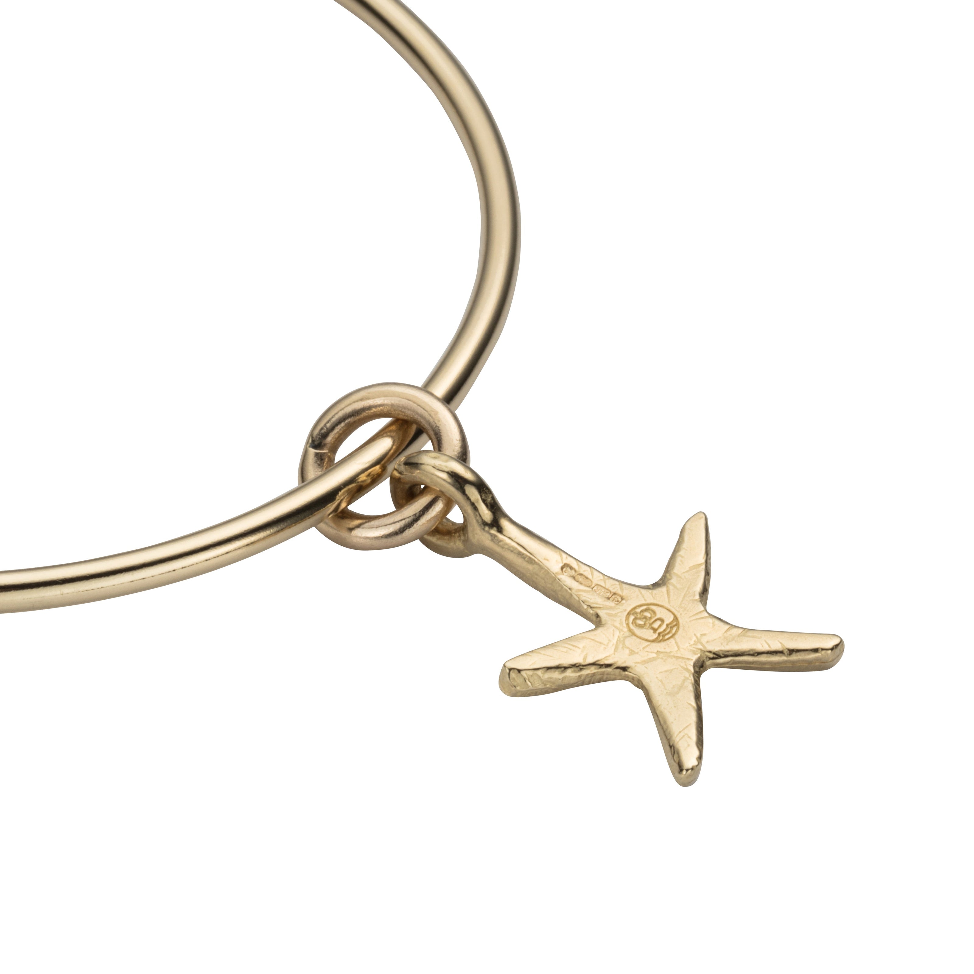 Gold Medium Starfish Bangle