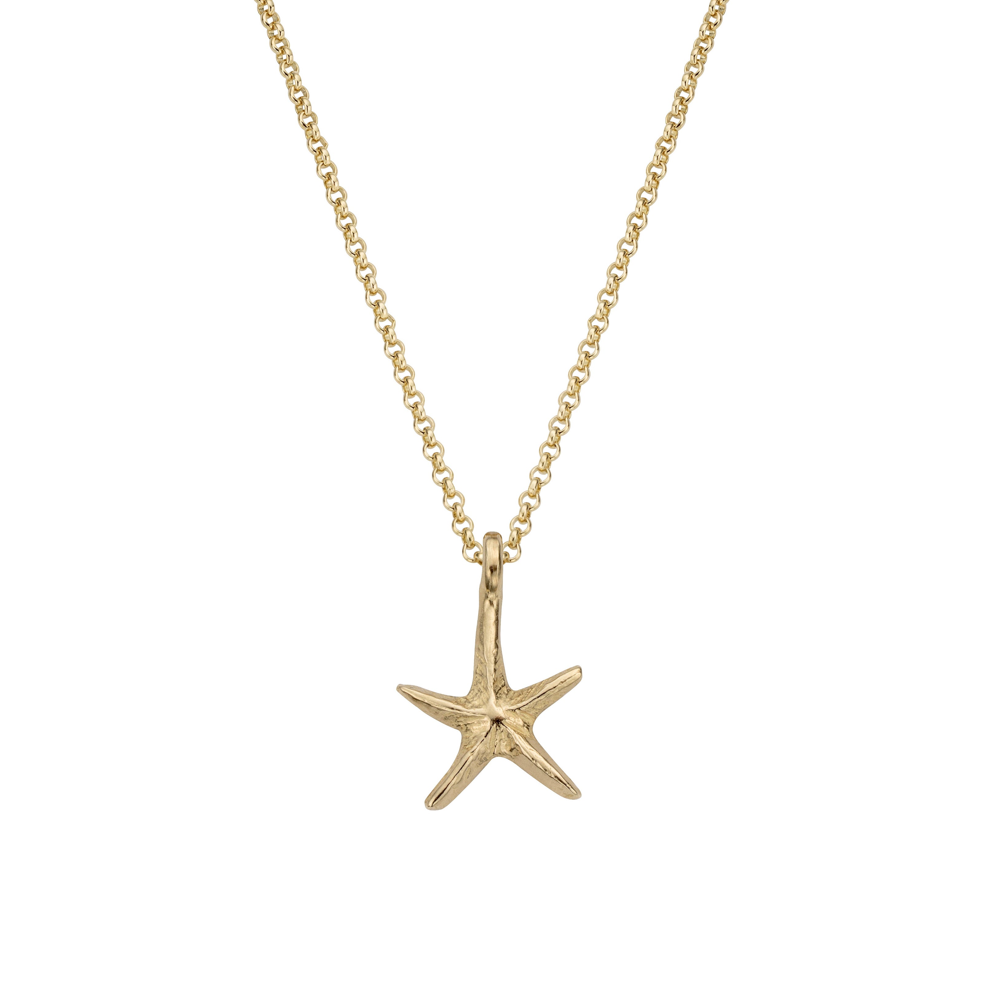 Gold Medium Starfish Necklace