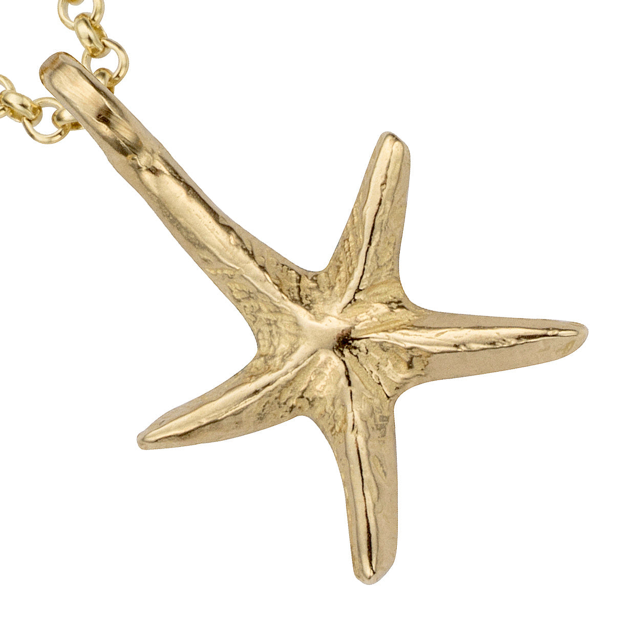 Gold Medium Starfish Necklace