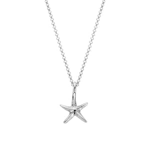 Silver Medium Starfish Necklace