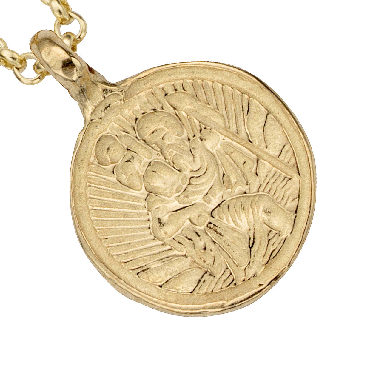 Gold Medium St Christopher Necklace
