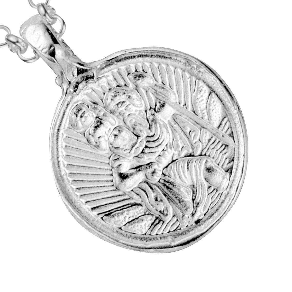 Silver Medium St Christopher Necklace