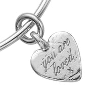 Silver Medium You Are Loved Bangle