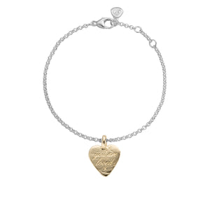 Silver & Gold Medium You Are Loved Chain Bracelet