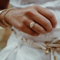 MILA Gold Pear Diamond Ring