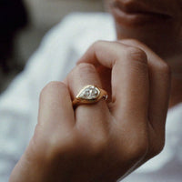 MILA Gold Pear Diamond Ring