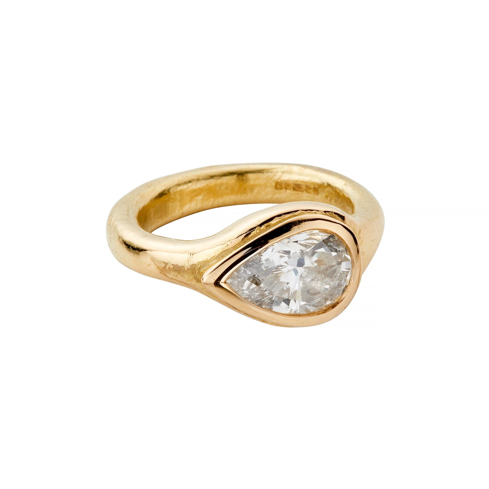MILA Gold Pear Diamond Ring