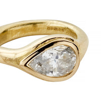 MILA Gold Pear Diamond Ring