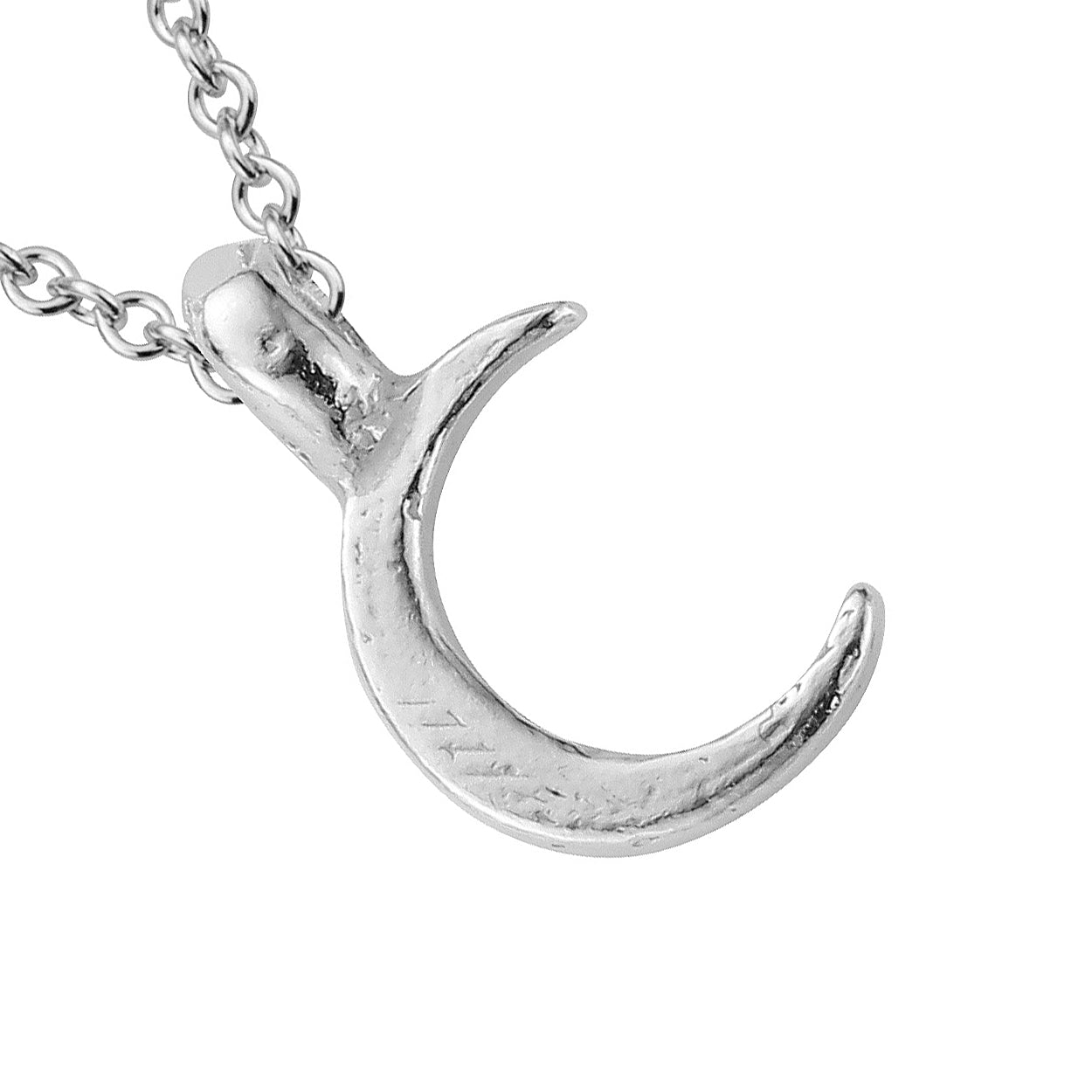 Silver Mini Crescent Moon Necklace