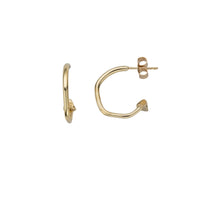 Gold Mini Cupid Hoop Earrings