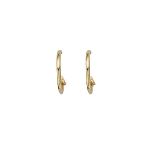 Gold Mini Cupid Hoop Earrings