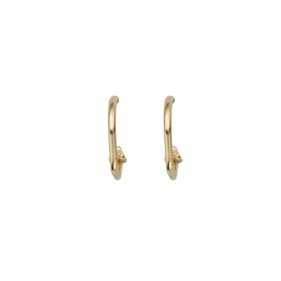 Gold Cupid Hoop Earrings