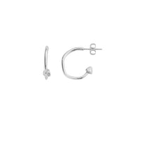 Silver Cupid Hoop Earrings